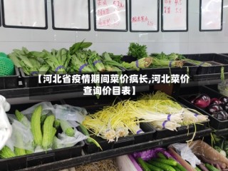 【河北省疫情期间菜价疯长,河北菜价查询价目表】