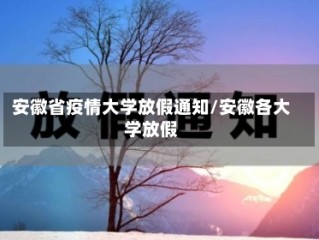 安徽省疫情大学放假通知/安徽各大学放假