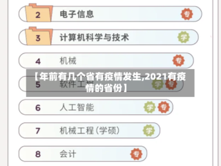 【年前有几个省有疫情发生,2021有疫情的省份】