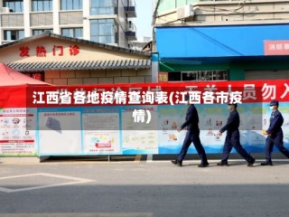 江西省各地疫情查询表(江西各市疫情)