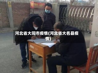 河北省大同市疫情(河北省大名县疫情)