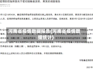河南省疫情数据报告(河南省疫情数据统计)