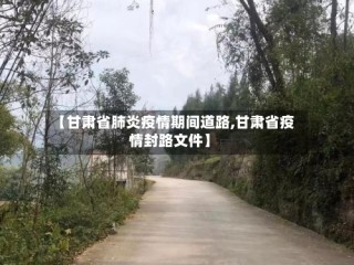 【甘肃省肺炎疫情期间道路,甘肃省疫情封路文件】