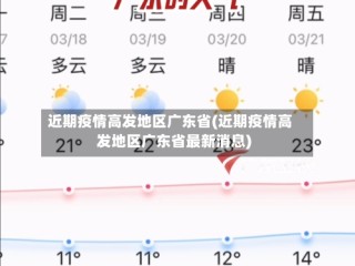 近期疫情高发地区广东省(近期疫情高发地区广东省最新消息)