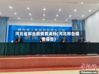 河北省邢台疫情查询码(河北邢台疫情报告)