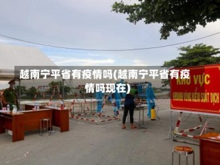 越南宁平省有疫情吗(越南宁平省有疫情吗现在)