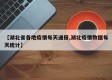【湖北省各地疫情每天通报,湖北疫情数据每天统计】
