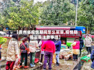 【贵州省疫情期间怎么买菜,疫情期间买菜注意事项】