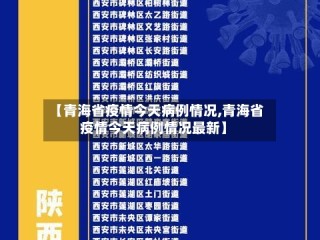 【青海省疫情今天病例情况,青海省疫情今天病例情况最新】