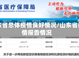 山东省总体疫情良好情况/山东省疫情报告情况