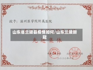 山东省兰陵县疫情如何/山东兰陵新冠