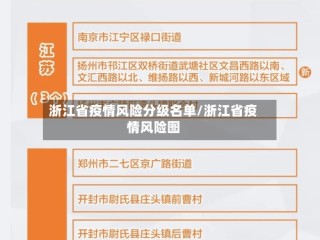 浙江省疫情风险分级名单/浙江省疫情风险图