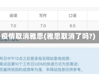 疫情取消雅思(雅思取消了吗?)