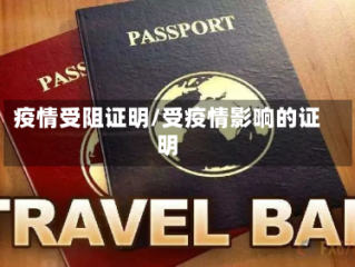 疫情受阻证明/受疫情影响的证明