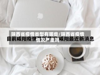 陕西省疫情类型有哪些/陕西省疫情情况严重吗