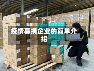 疫情募捐企业的简单介绍