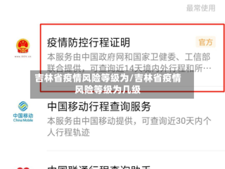 吉林省疫情风险等级为/吉林省疫情风险等级为几级