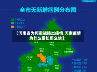 【河南省为何重视肺炎疫情,河南疫情为什么增长那么快】
