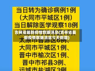 吉林省最新疫情数据消息(吉林省最新疫情数据消息今天新增)