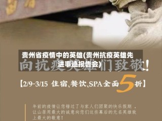 贵州省疫情中的英雄(贵州抗疫英雄先进事迹报告会)