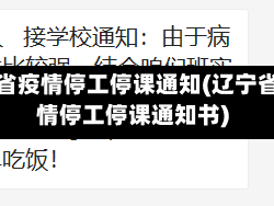 辽宁省疫情停工停课通知(辽宁省疫情停工停课通知书)