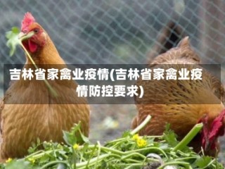 吉林省家禽业疫情(吉林省家禽业疫情防控要求)