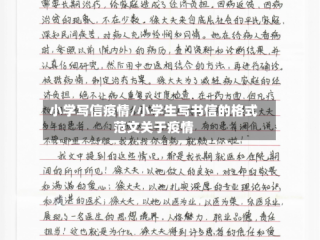 小学写信疫情/小学生写书信的格式范文关于疫情