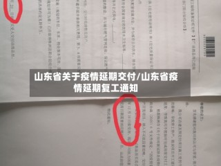 山东省关于疫情延期交付/山东省疫情延期复工通知