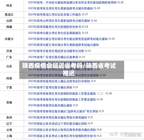 陕西疫情会延迟省考吗/陕西省考试推迟-第1张图片