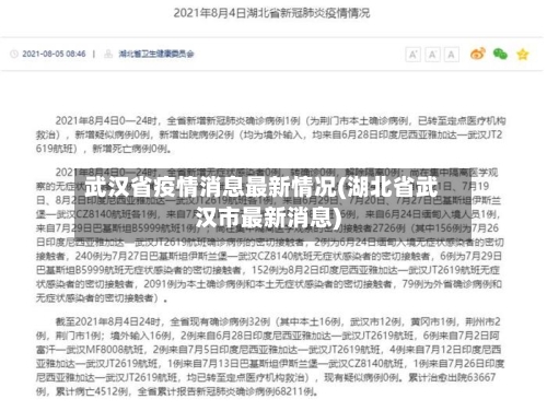 武汉省疫情消息最新情况(湖北省武汉市最新消息)-第1张图片