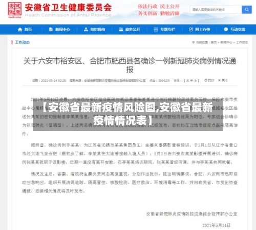 【安徽省最新疫情风险图,安徽省最新疫情情况表】-第1张图片