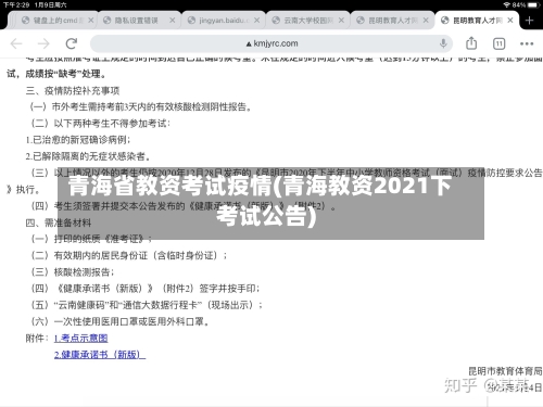 青海省教资考试疫情(青海教资2021下考试公告)-第2张图片