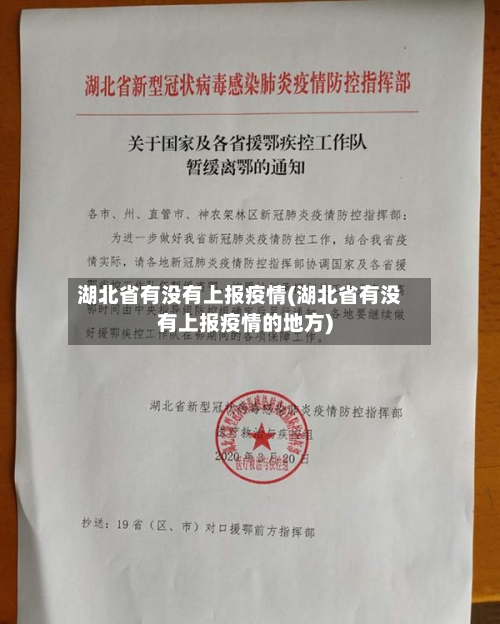 湖北省有没有上报疫情(湖北省有没有上报疫情的地方)-第2张图片
