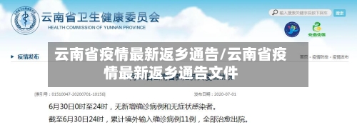 云南省疫情最新返乡通告/云南省疫情最新返乡通告文件-第1张图片
