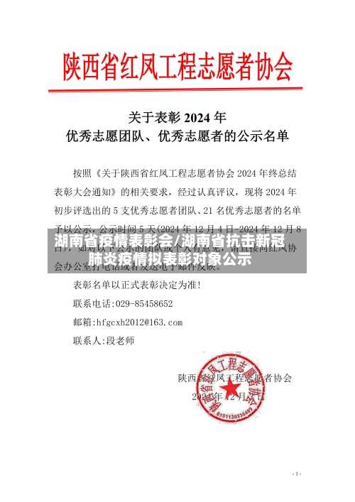 湖南省疫情表彰会/湖南省抗击新冠肺炎疫情拟表彰对象公示-第2张图片