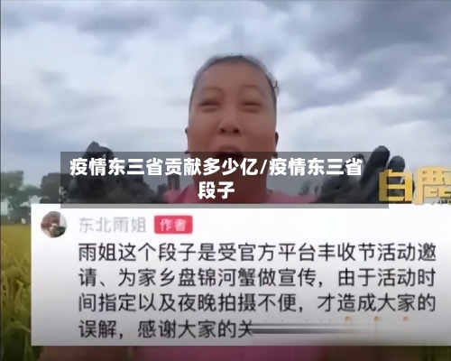 疫情东三省贡献多少亿/疫情东三省段子-第1张图片