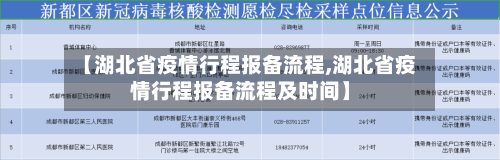 【湖北省疫情行程报备流程,湖北省疫情行程报备流程及时间】-第3张图片