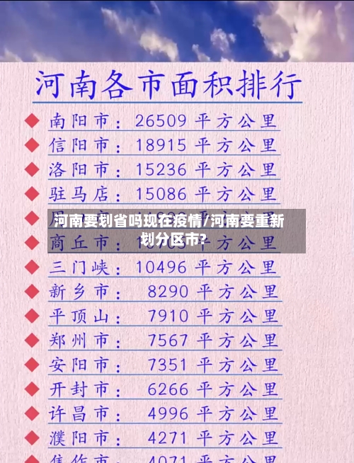 河南要划省吗现在疫情/河南要重新划分区市?-第2张图片