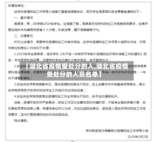 【湖北省疫情受处分的人,湖北省疫情受处分的人员名单】-第1张图片