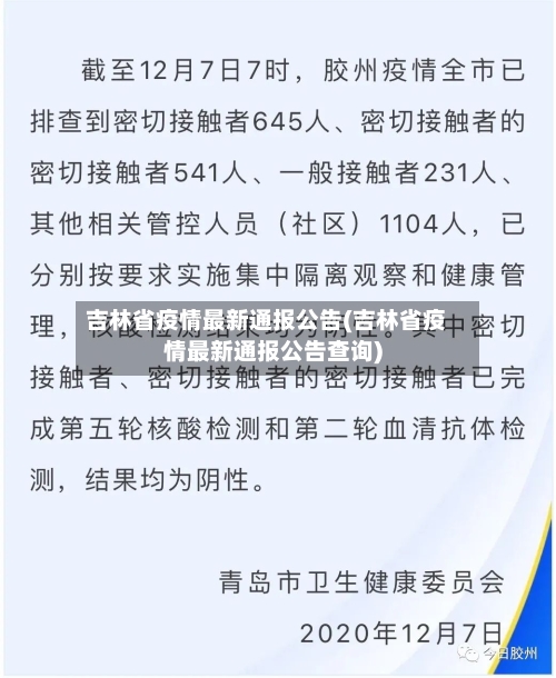 吉林省疫情最新通报公告(吉林省疫情最新通报公告查询)-第2张图片