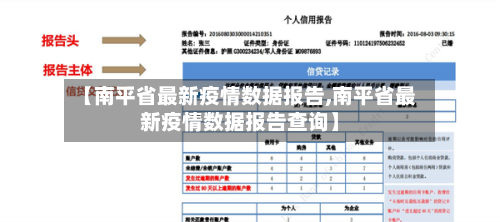 【南平省最新疫情数据报告,南平省最新疫情数据报告查询】-第1张图片