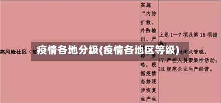 疫情各地分级(疫情各地区等级)-第1张图片