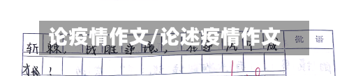 论疫情作文/论述疫情作文-第2张图片
