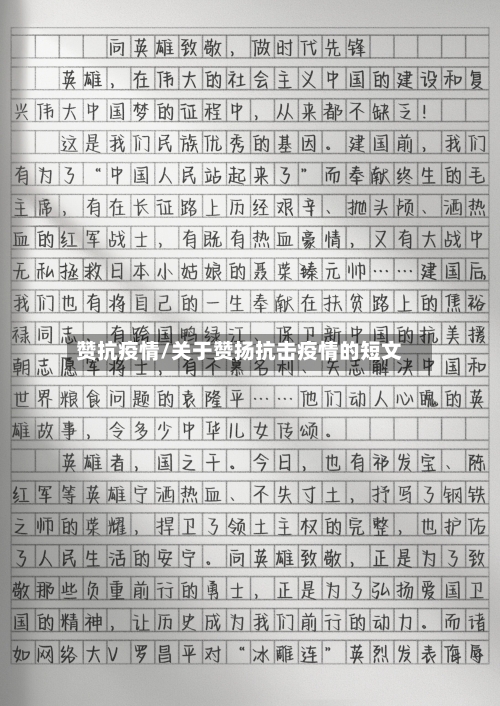 赞抗疫情/关于赞扬抗击疫情的短文-第2张图片