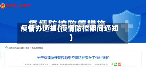 疫情办通知(疫情防控期间通知)-第1张图片