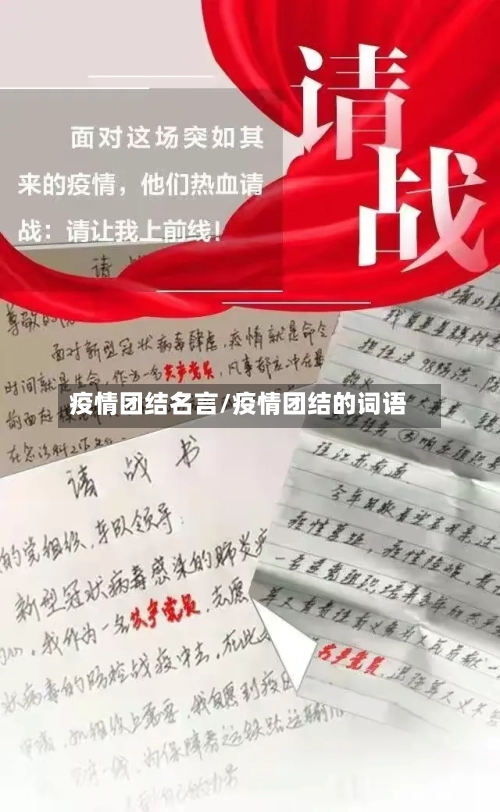 疫情团结名言/疫情团结的词语-第3张图片